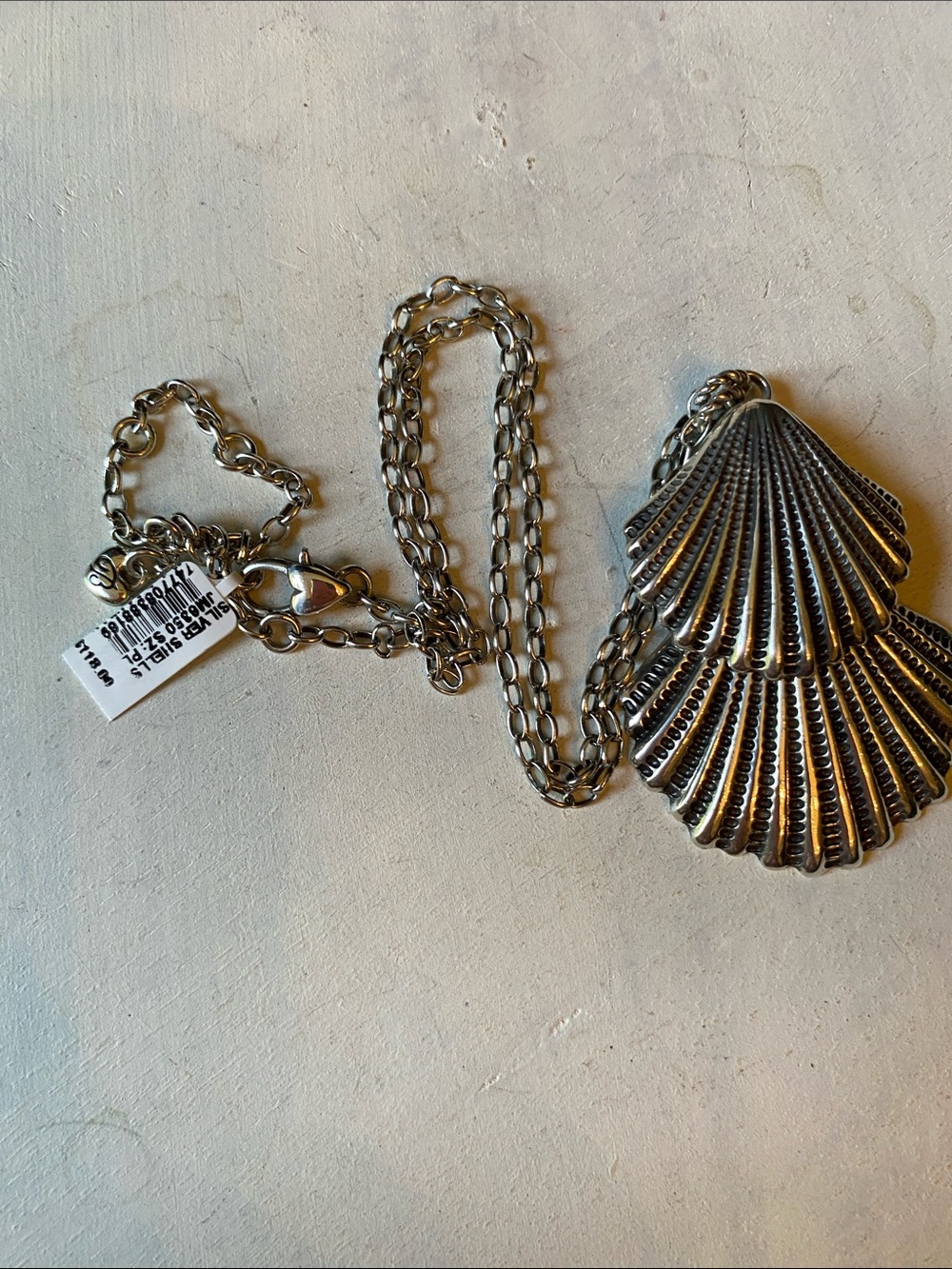 Silver Shells Brighton’s Dual Tier Seashells Nautical Pendant Necklace